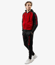 TUTA SUPER KING FELPA ROSSO/NERO