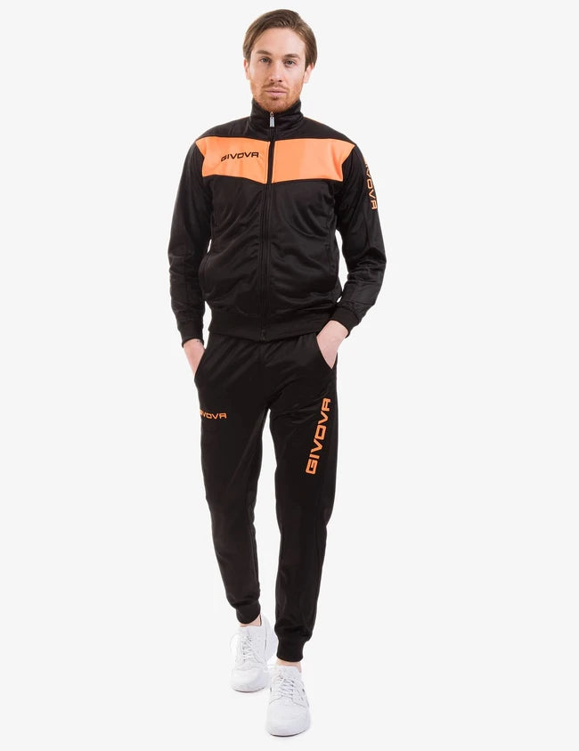 TUTA VISA FLUO TRIACETATO NERO/ARANCIO FLUO