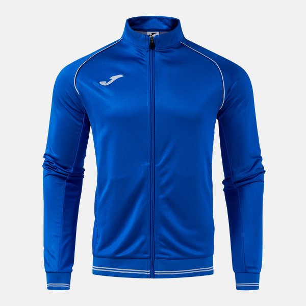 Суитшърт VINTAGE ECO RETRO FULL ZIP SWEATSHIRT сиво - кралско синьо-сив